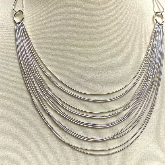 NWOT Silver Waterfall Necklace - Picture 1 of 5